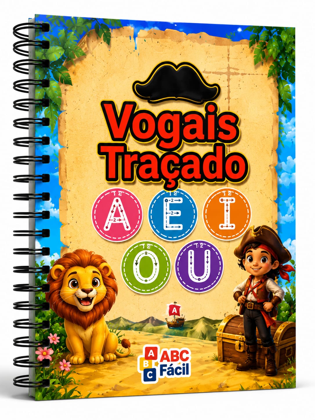 Capa do Caderno Vogais Traçado